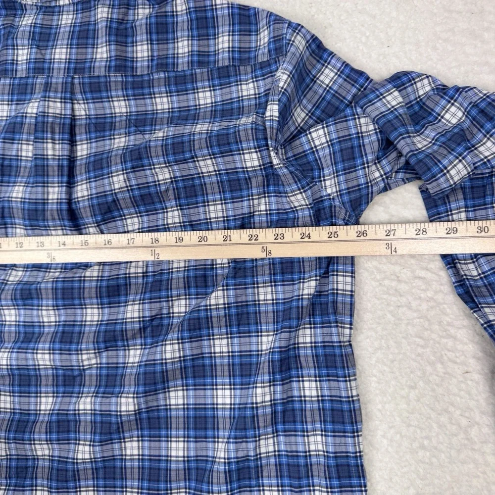 Vineyard‎ Vines Shirt Men XL Blue Plaid BRRR On The Go Performance Stretch
